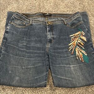 Embroidered‎ Blue Jeans